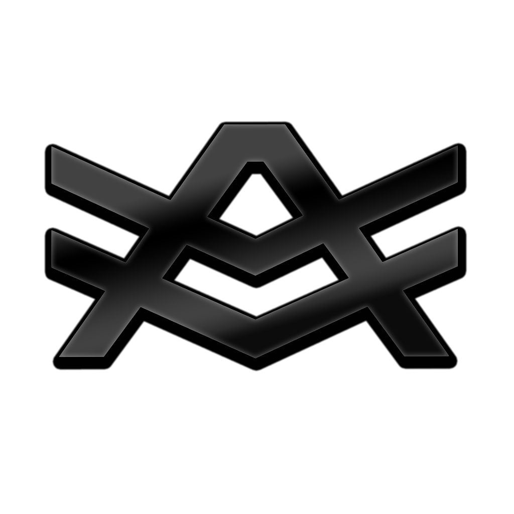 2 1/4 X 4 Avorza Logo in Gloss Black Plastic