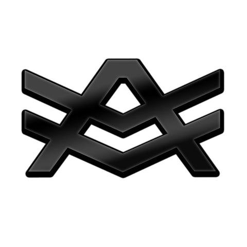 2 1/4 X 4 Avorza Logo in Gloss Black Plastic