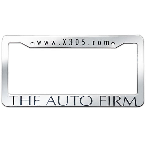 The Auto Firm Plastic Chrome License Frame