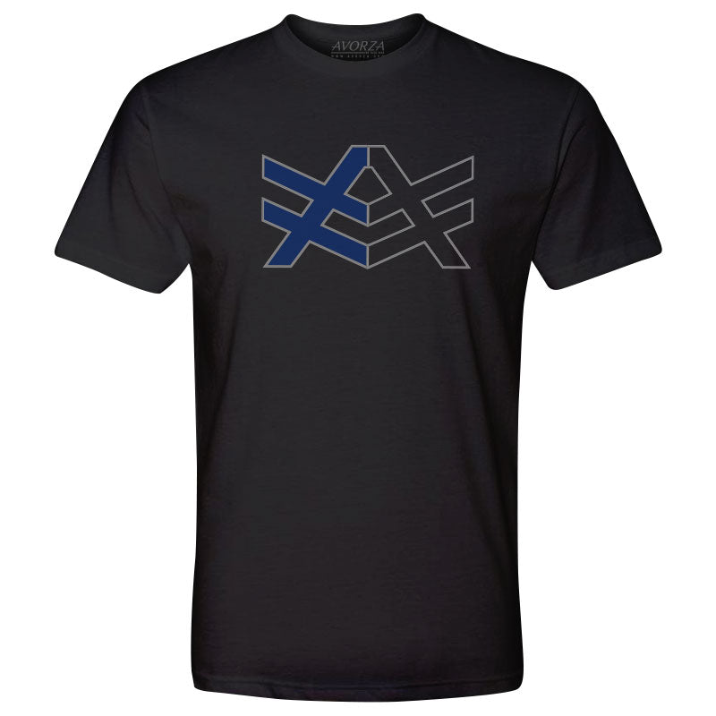 MT1 Black Fitted T-Shirt Blue/Black AV Logo