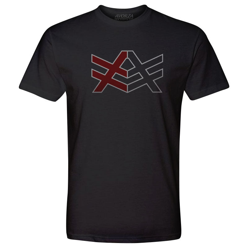 MT2 Black Fitted T-Shirt Red/Black AV Logo