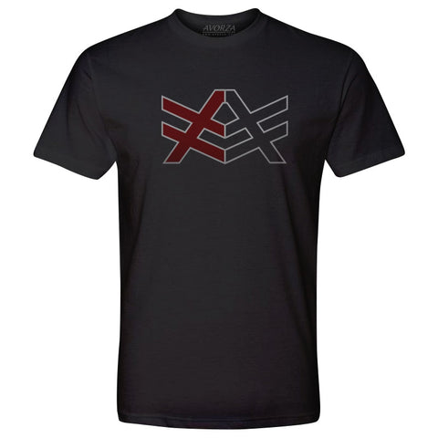 YT1 Youth Black T-Shirt Red/Black AV Logo