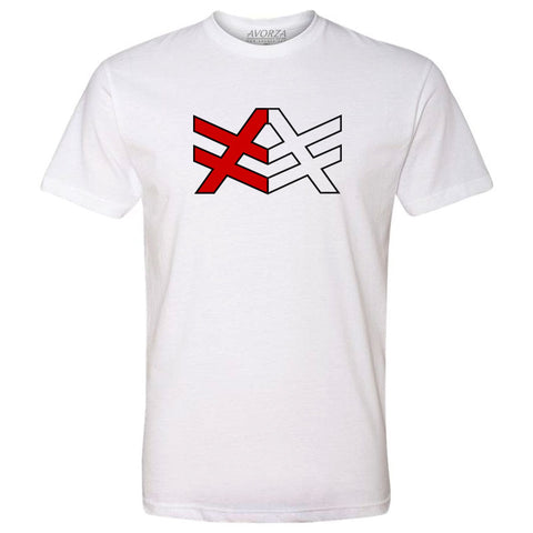 MT4 White Fitted T-Shirt Red/White AV Logo