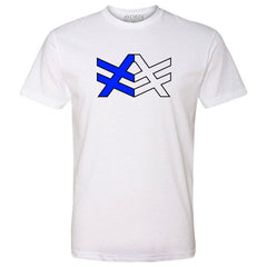 MT3 White Fitted T-Shirt Blue/White AV Logo